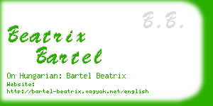 beatrix bartel business card